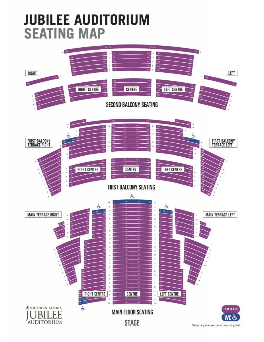 Jubilee Auditorium Calgary Seating Chart