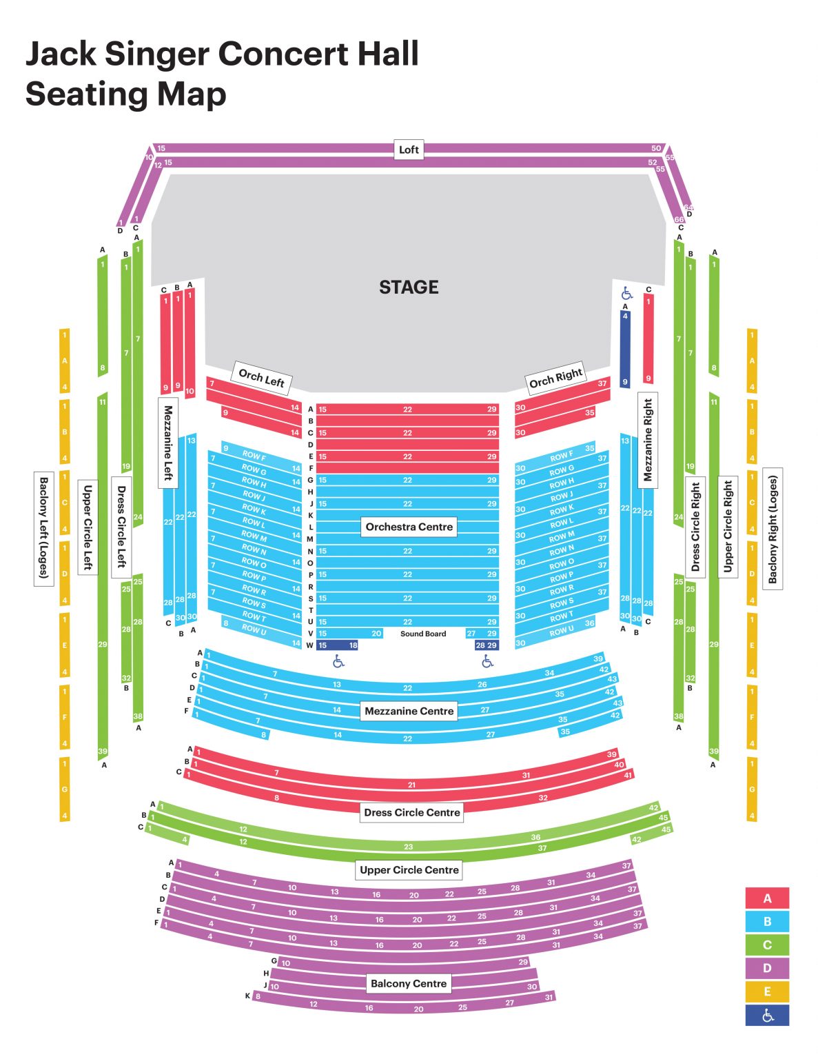 Seat Maps | Calgary Philharmonic Orchestra