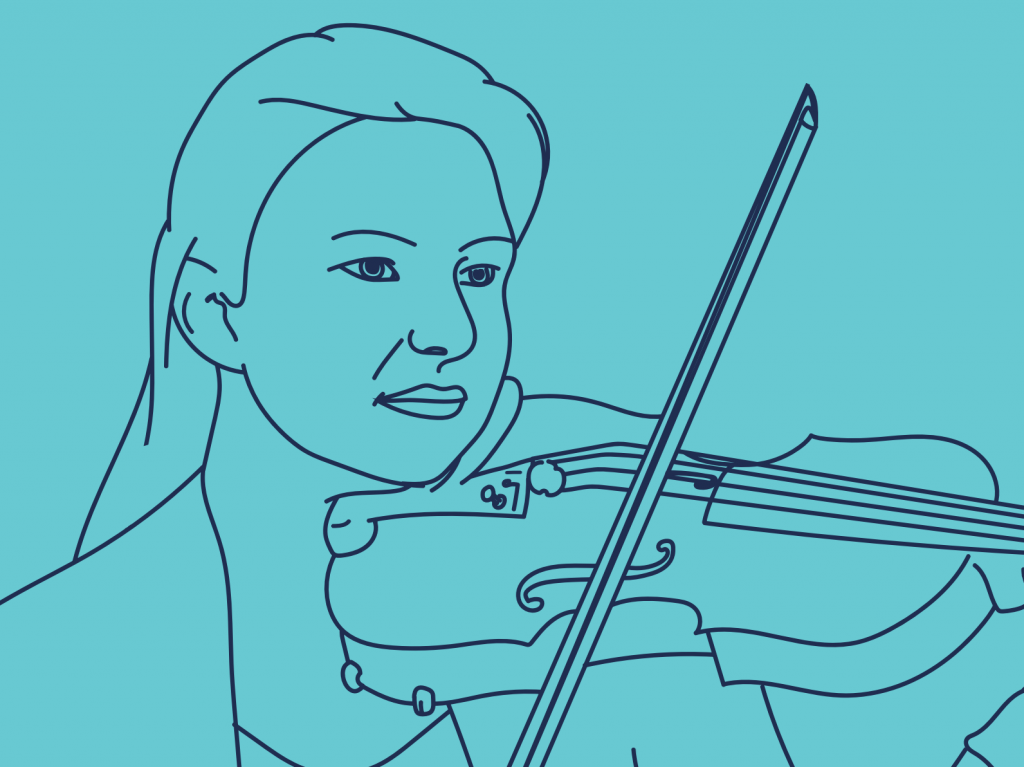 Violinist Illustration